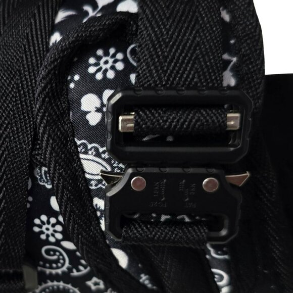 DRACO Slides Mens Shoes Size 5, 5.5, 6 Black Bandana Sandals Bandana NEW + Bag - Picture 9 of 12